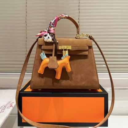 HERME5 ヌバックレザーハンドバッグ【50％割引+送料無料】