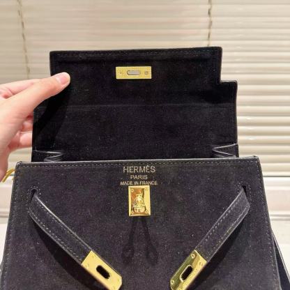 HERME5 ヌバックレザーハンドバッグ【50％割引+送料無料】