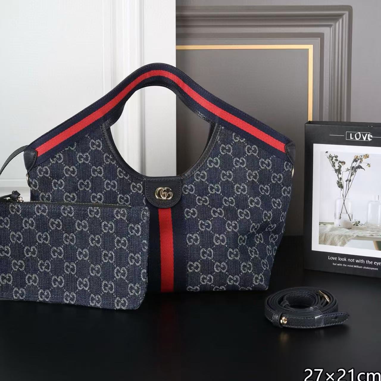 GUCC1 ジャカード アンダーアームバッグ【50％割引+送料無料】