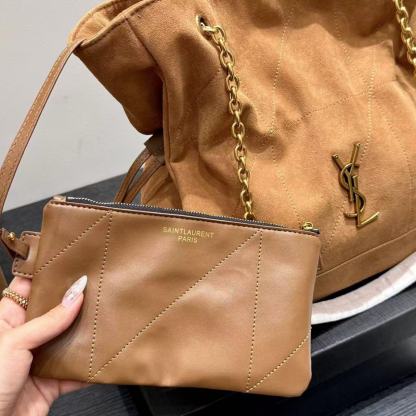 YSL ディアスキン ヌバックレザー チェーンバッグ【50％割引+送料無料】