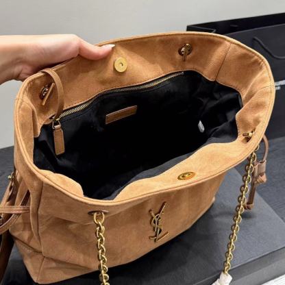 YSL ディアスキン ヌバックレザー チェーンバッグ【50％割引+送料無料】