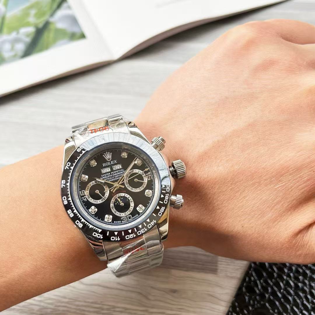 R0LEX スチールストラップ クロノグラフウォッチ【50％割引+送料無料】