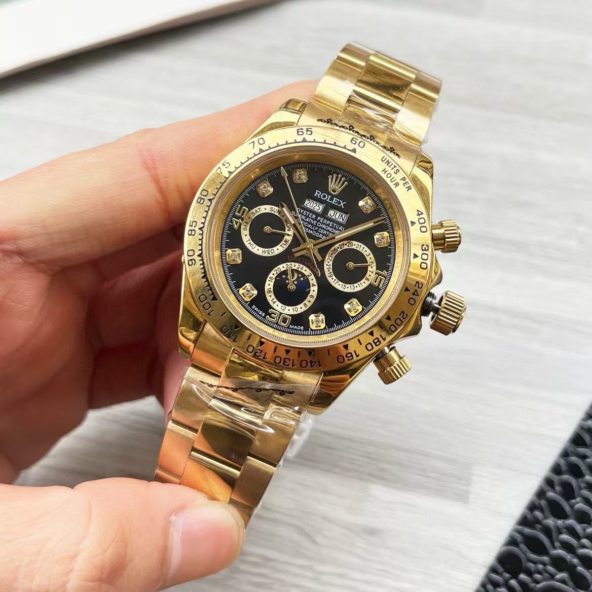 R0LEX スチールストラップ クロノグラフウォッチ【50％割引+送料無料】