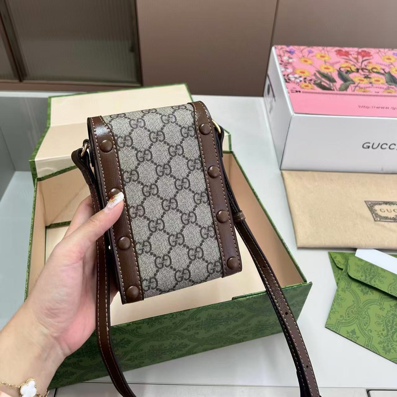 GUCC1 ジャカード モバイルフォンバッグ【50％割引+送料無料】