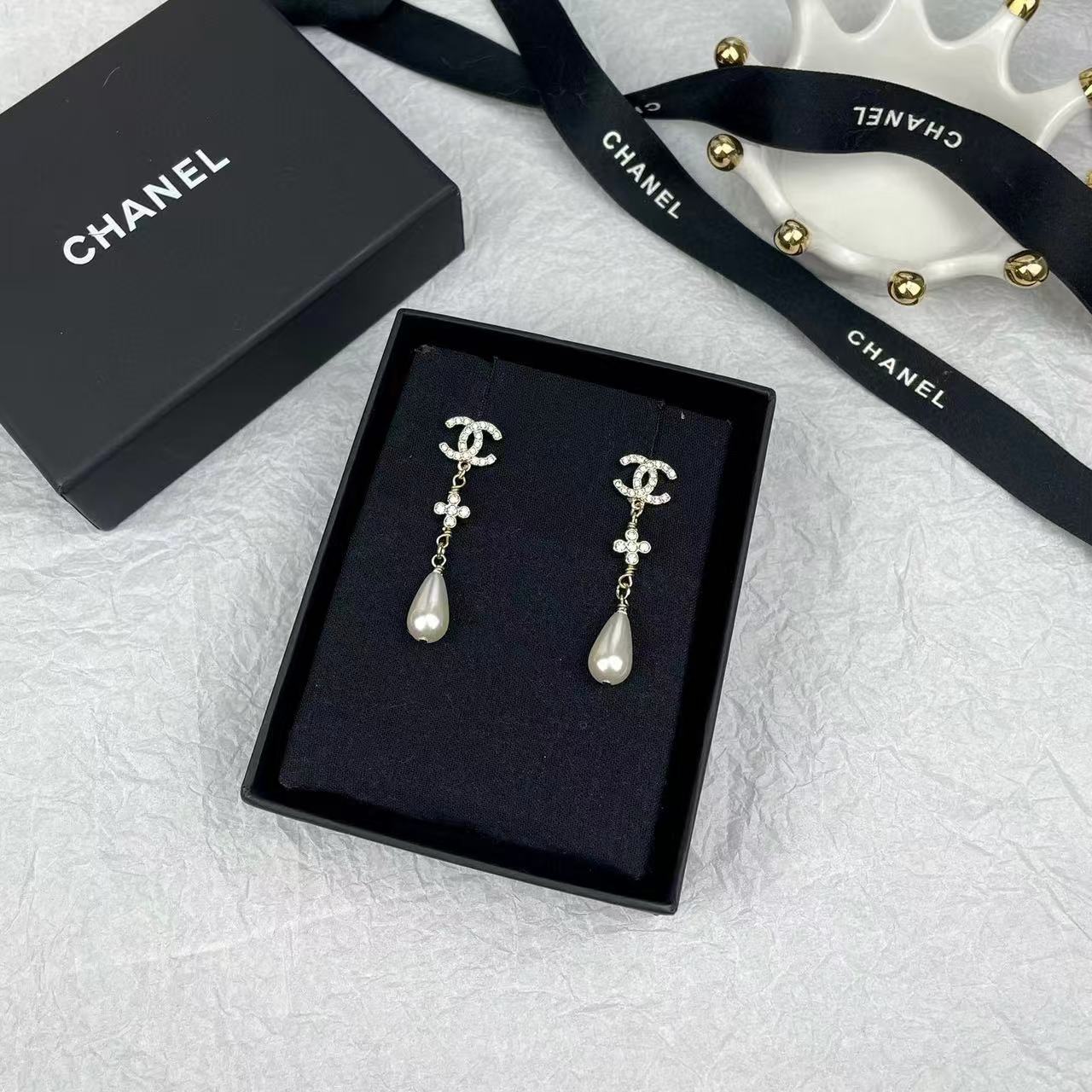 CHANE1 ダイヤモンドパールスタッドピアス【50％割引+送料無料】