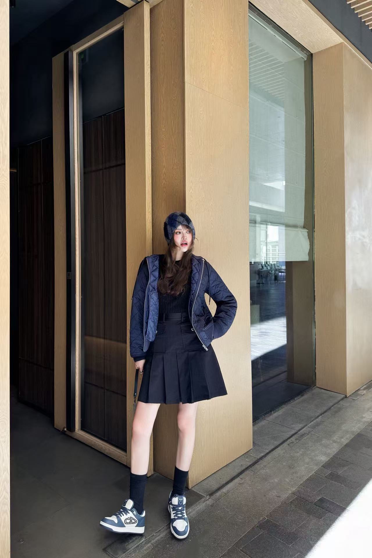 PR4DA トライアングルロゴ チェック柄 フード付きジャケット【50％割引+送料無料】