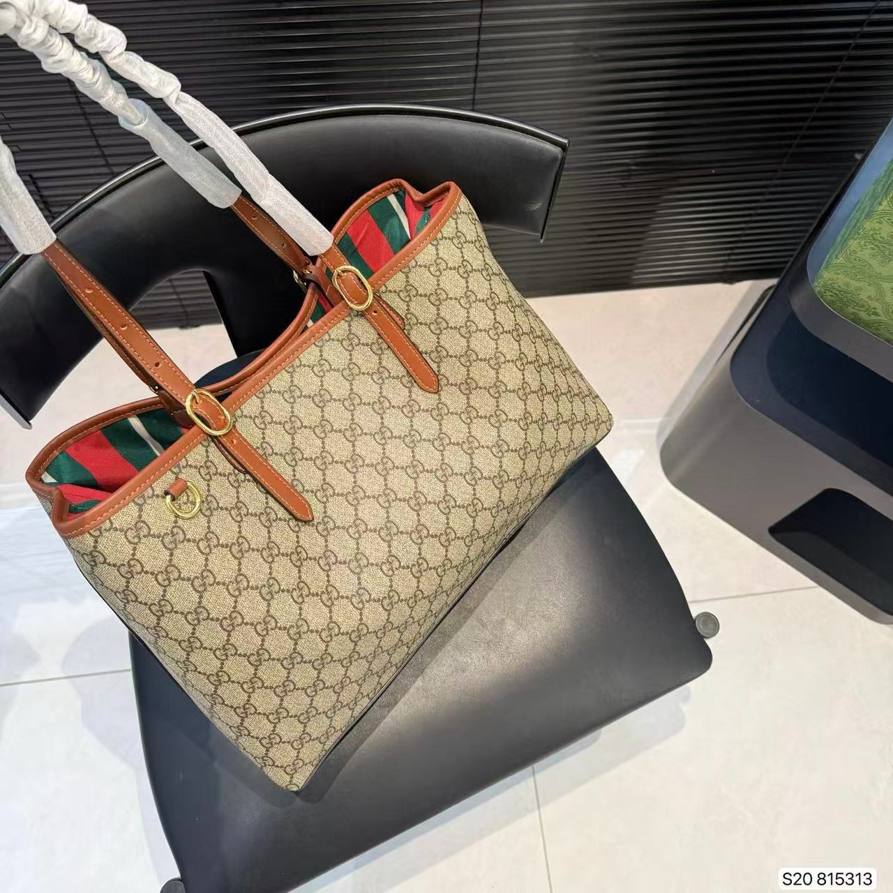 GUCC1 ジャカードハンドバッグ【50％割引+送料無料】