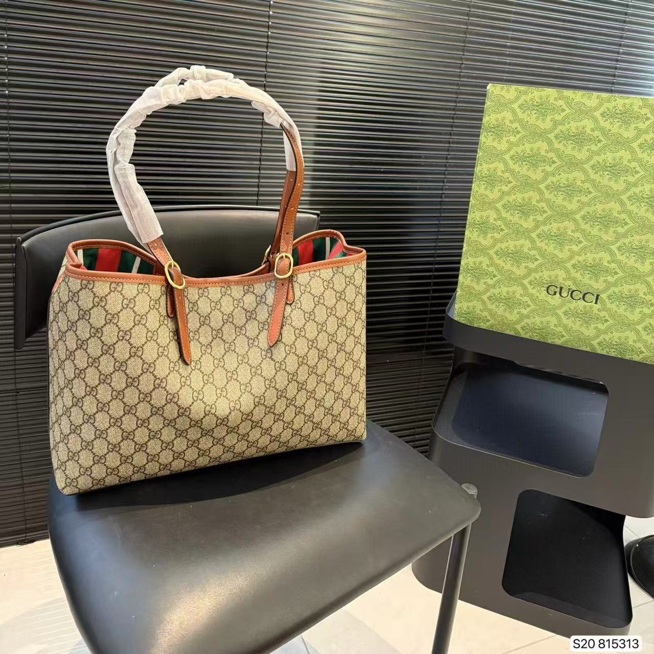 GUCC1 ジャカードハンドバッグ【50％割引+送料無料】