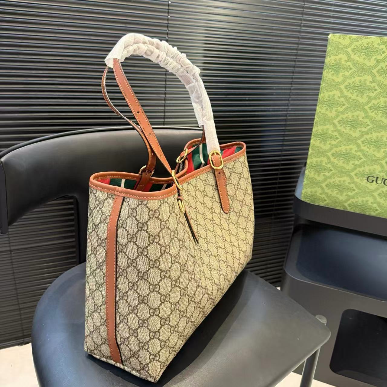 GUCC1 ジャカードハンドバッグ【50％割引+送料無料】