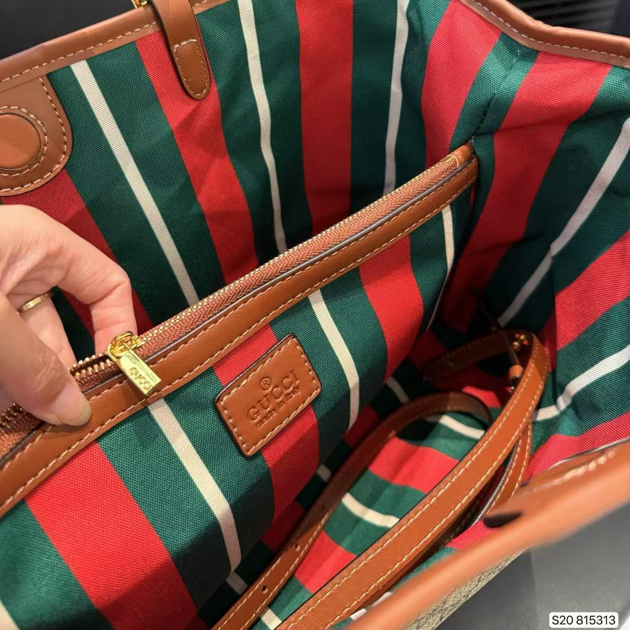 GUCC1 ジャカードハンドバッグ【50％割引+送料無料】