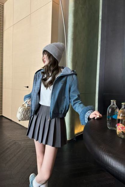 M1UM1U フード付きデニムジャケット【50％割引+送料無料】