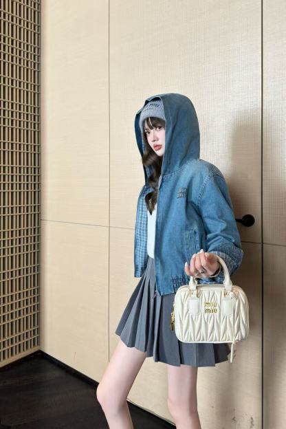 M1UM1U フード付きデニムジャケット【50％割引+送料無料】