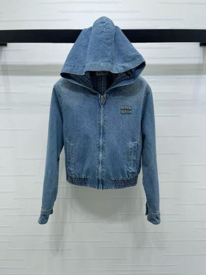 M1UM1U フード付きデニムジャケット【50％割引+送料無料】
