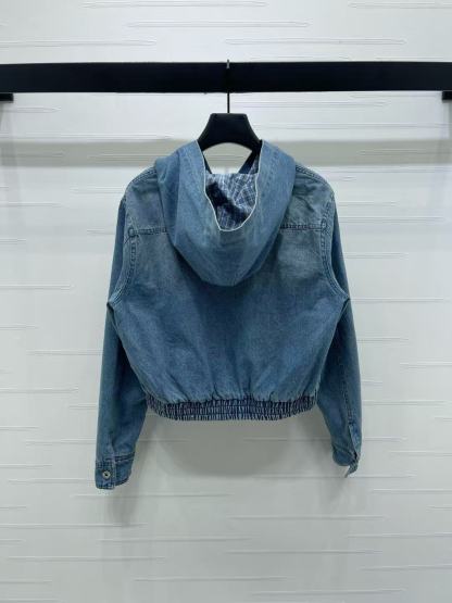 M1UM1U フード付きデニムジャケット【50％割引+送料無料】