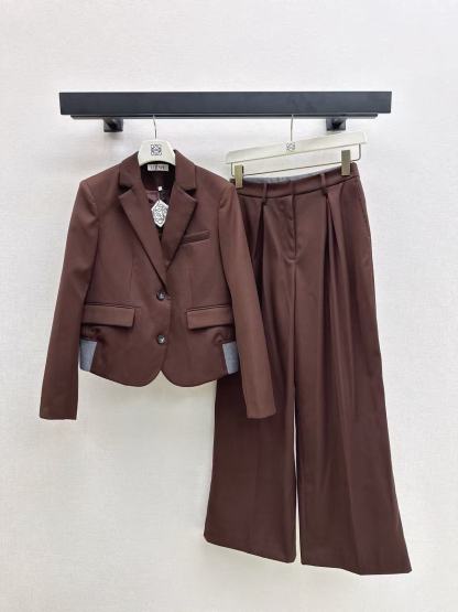 L0WEW 刺繍ロゴジャケット+パンツ ツーピースセット【50％割引+送料無料】