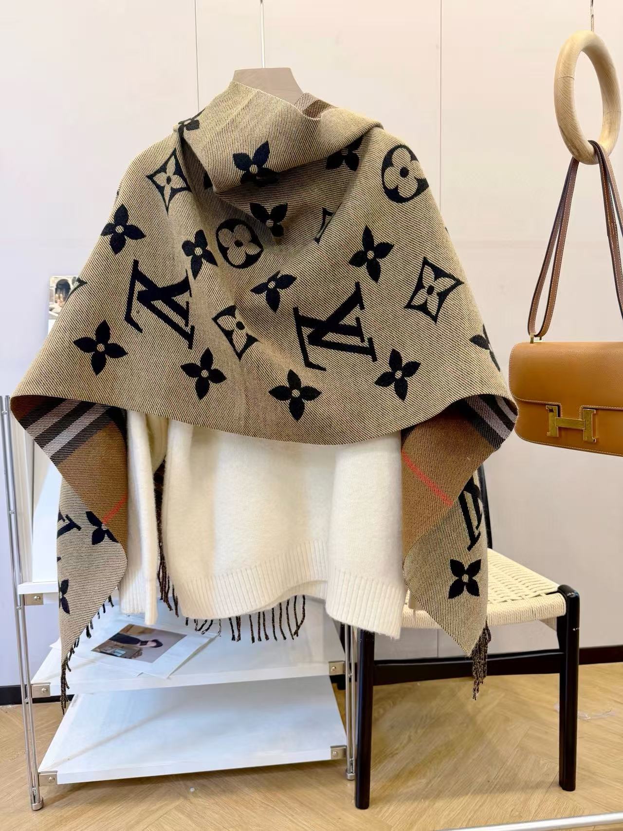 LV 両面ウールスカーフ【50％割引+送料無料】