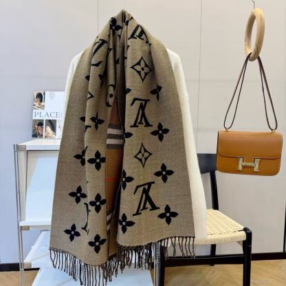 LV 両面ウールスカーフ【50％割引+送料無料】