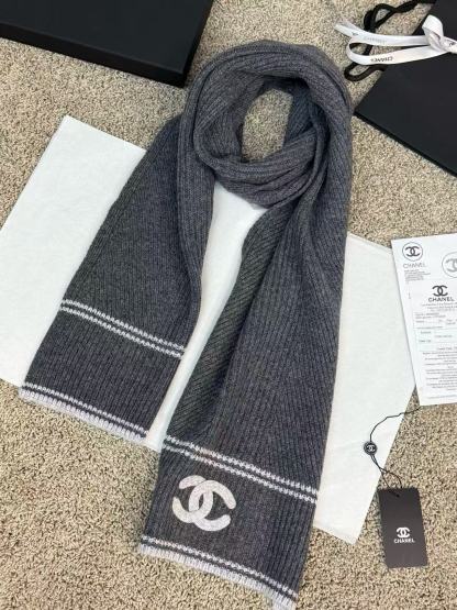 CHANE1 シンプルダブルCウールスカーフ【50％割引+送料無料】