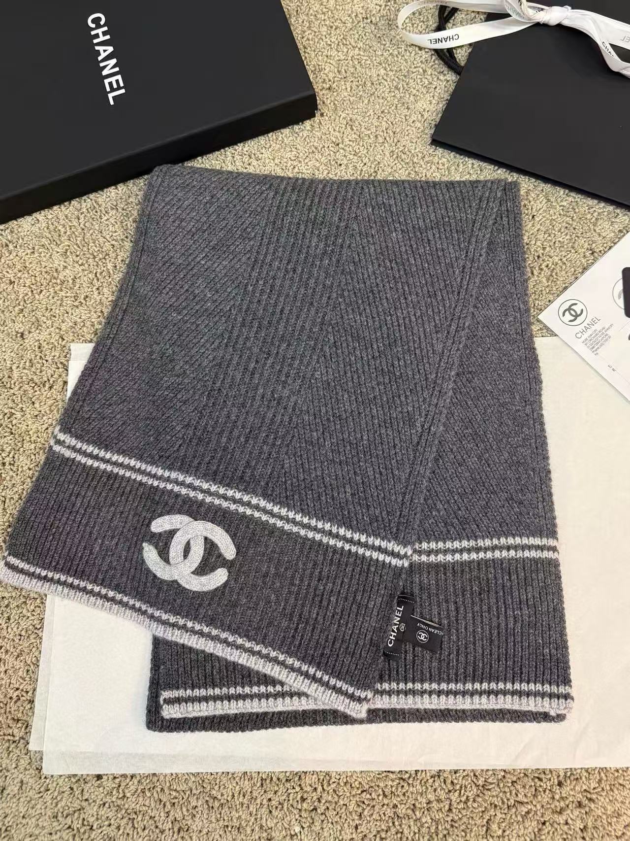 CHANE1 シンプルダブルCウールスカーフ【50％割引+送料無料】