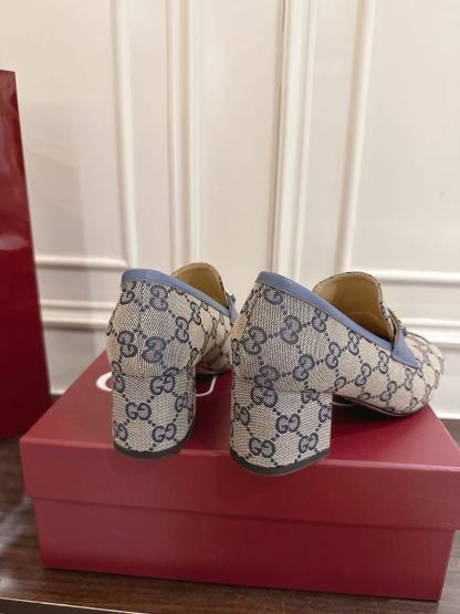 GUCC1 高品質ジャカードローヒールシューズ【50％割引+送料無料】