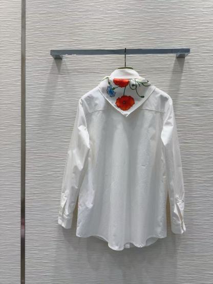 GUCC1 シルクスカーフシャツ【50％割引+送料無料】