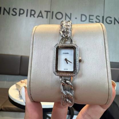 CHANE1 チェーン レクタンギュラー ダイヤモンド ウォッチ【50％割引+送料無料】