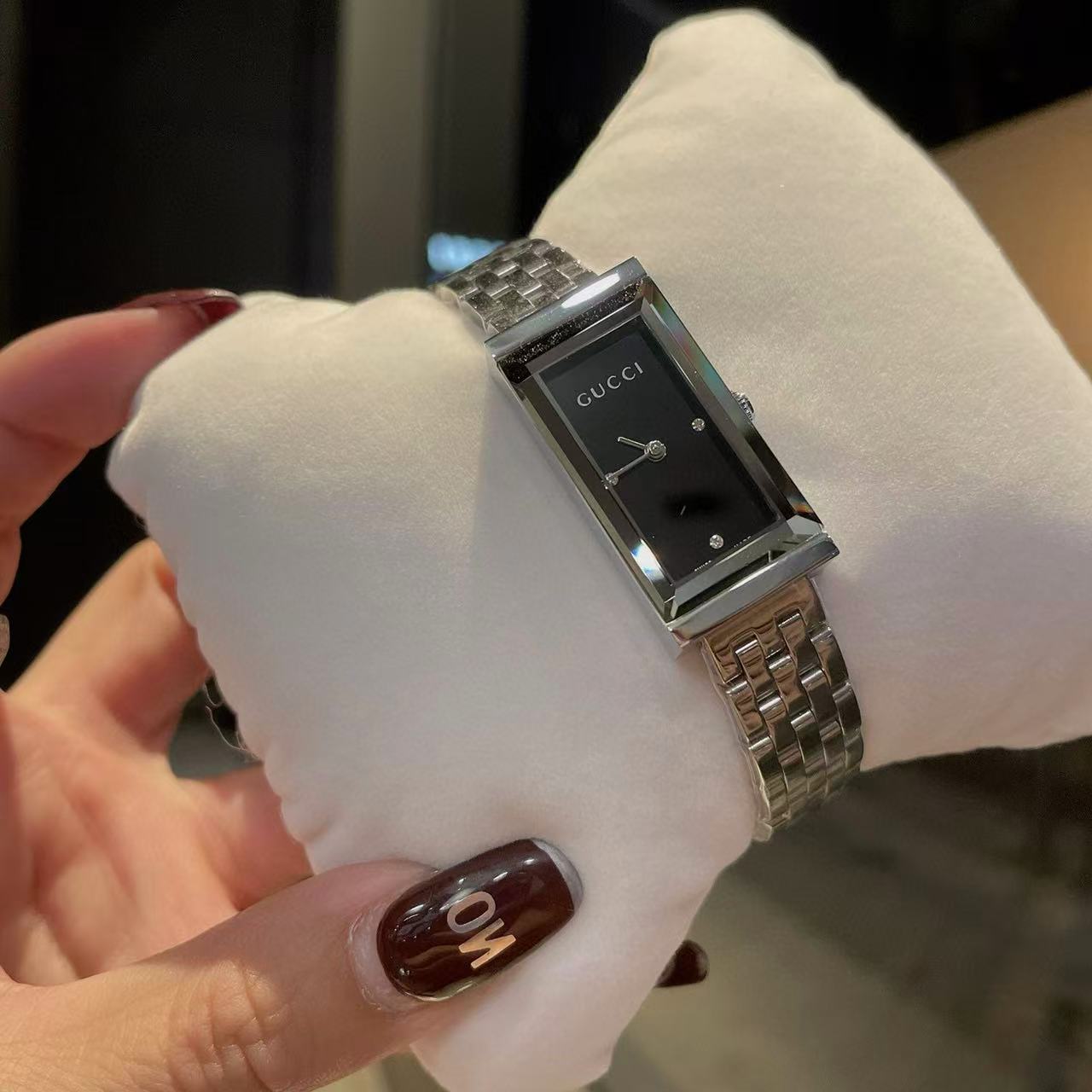 GUCC1 スチールストラップ スクエア レディース ウォッチ【50％割引+送料無料】