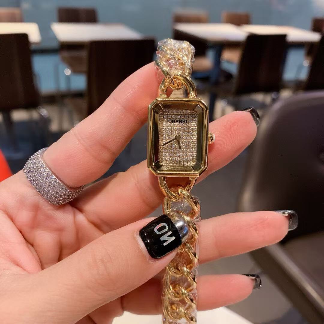 CHANE1 ダイヤモンドチェーンストラップ レディースウォッチ【50％割引+送料無料】
