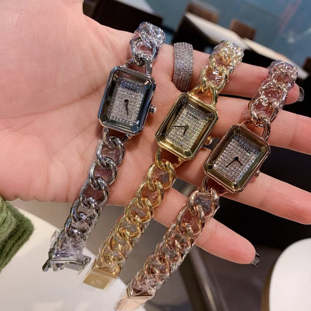 CHANE1 ダイヤモンドチェーンストラップ レディースウォッチ【50％割引+送料無料】