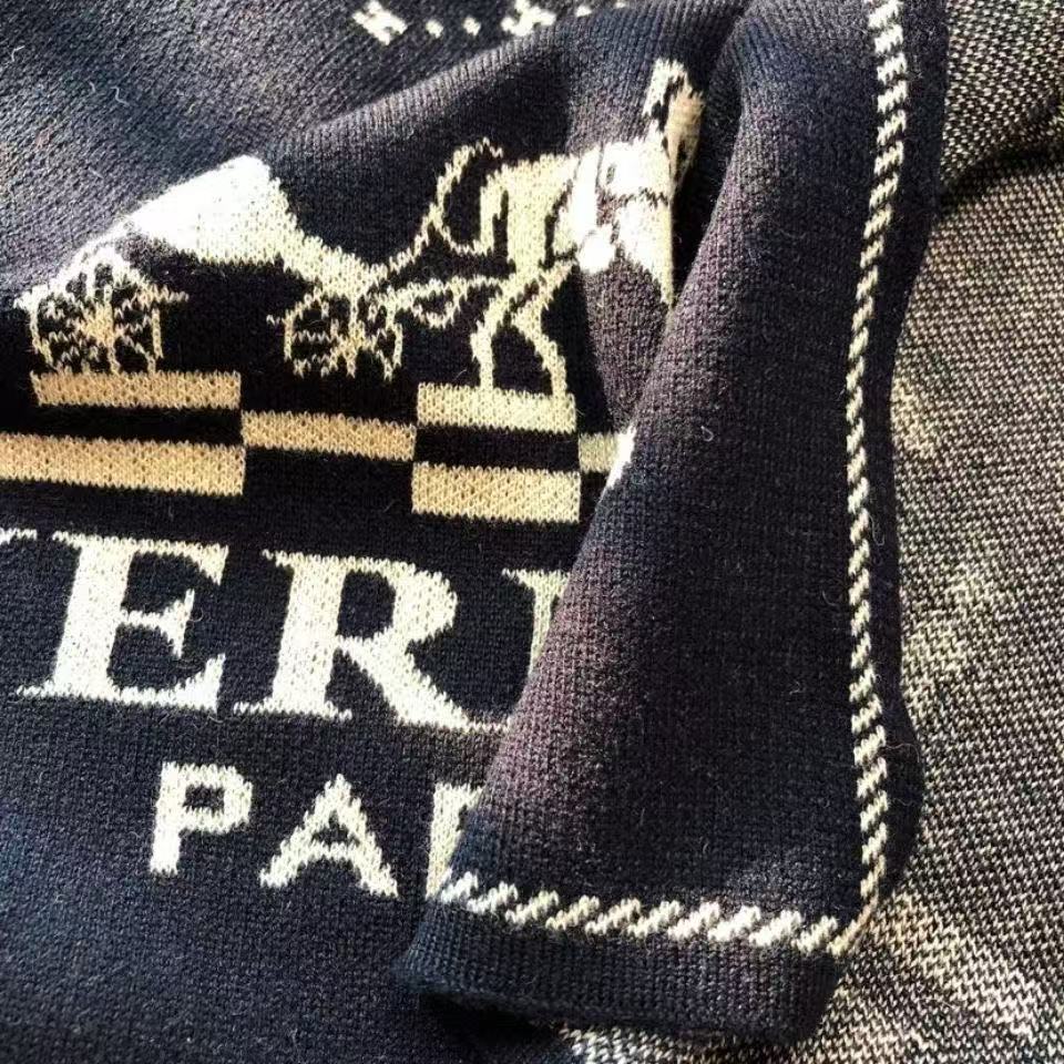 HERME5 チェック柄カシミアスカーフ【50％割引+送料無料】