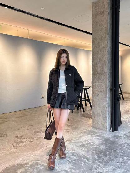 PR4DA チェック柄ドローストリングコットンジャケット【50％割引+送料無料】