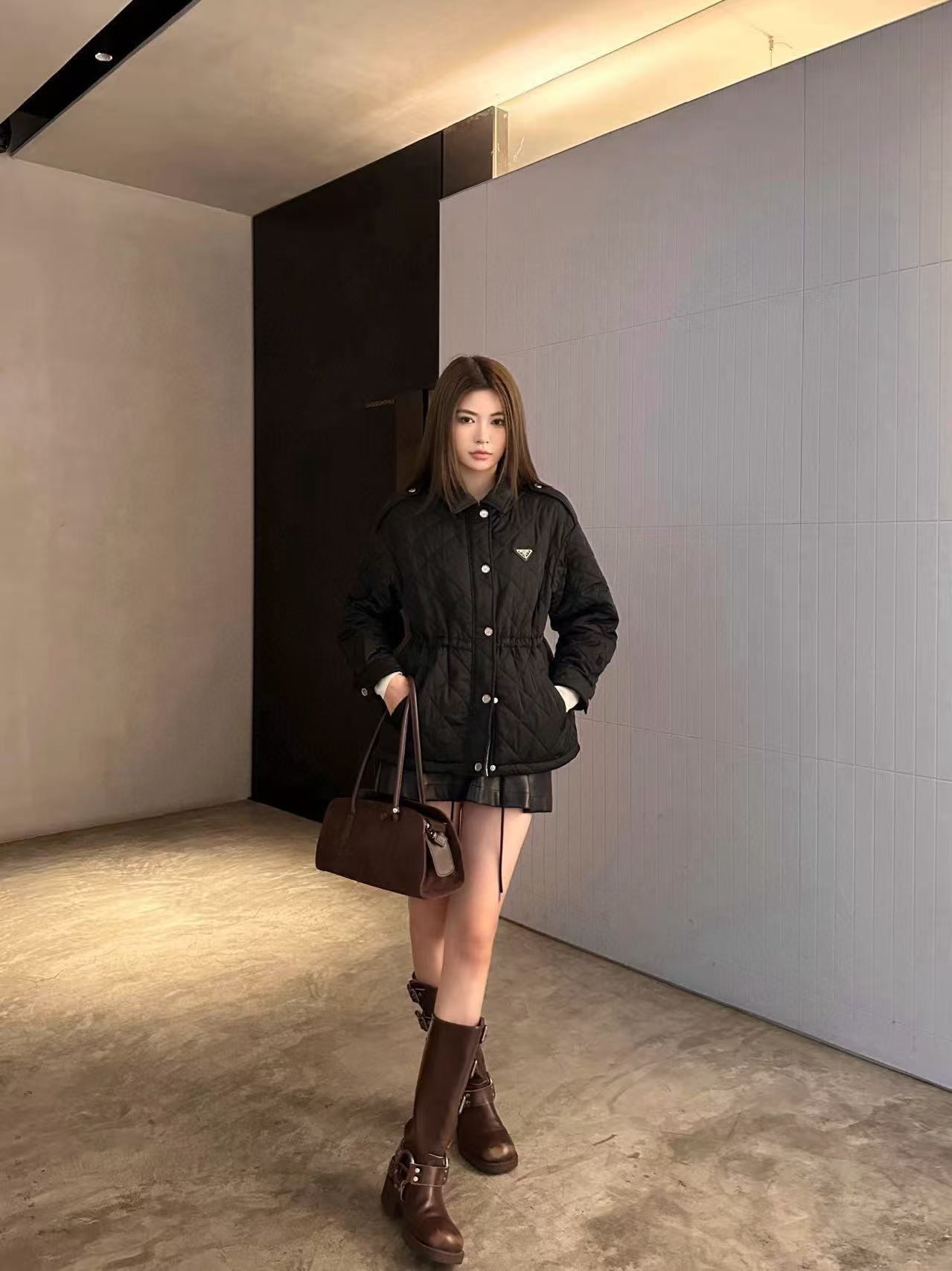 PR4DA チェック柄ドローストリングコットンジャケット【50％割引+送料無料】