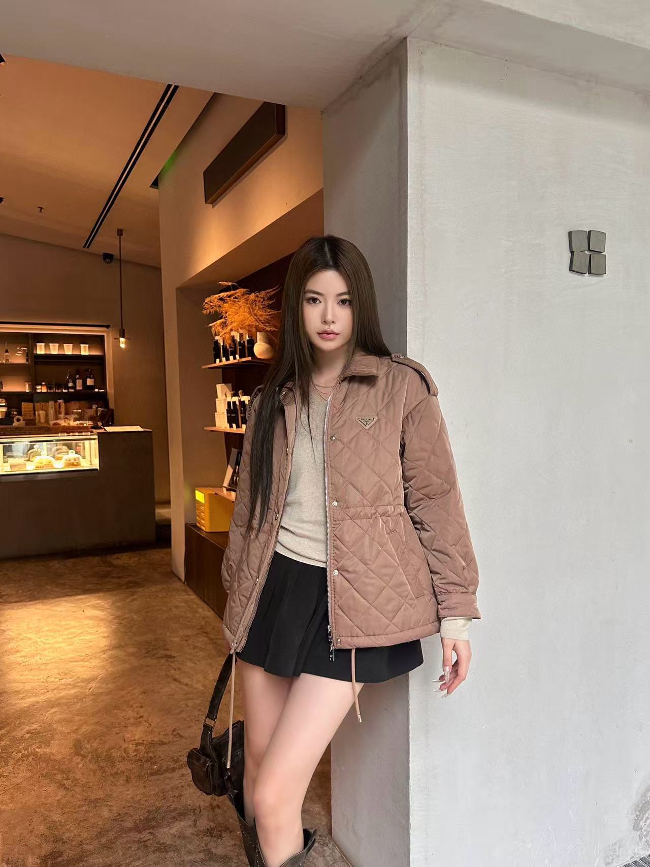 PR4DA チェック柄ドローストリングコットンジャケット【50％割引+送料無料】