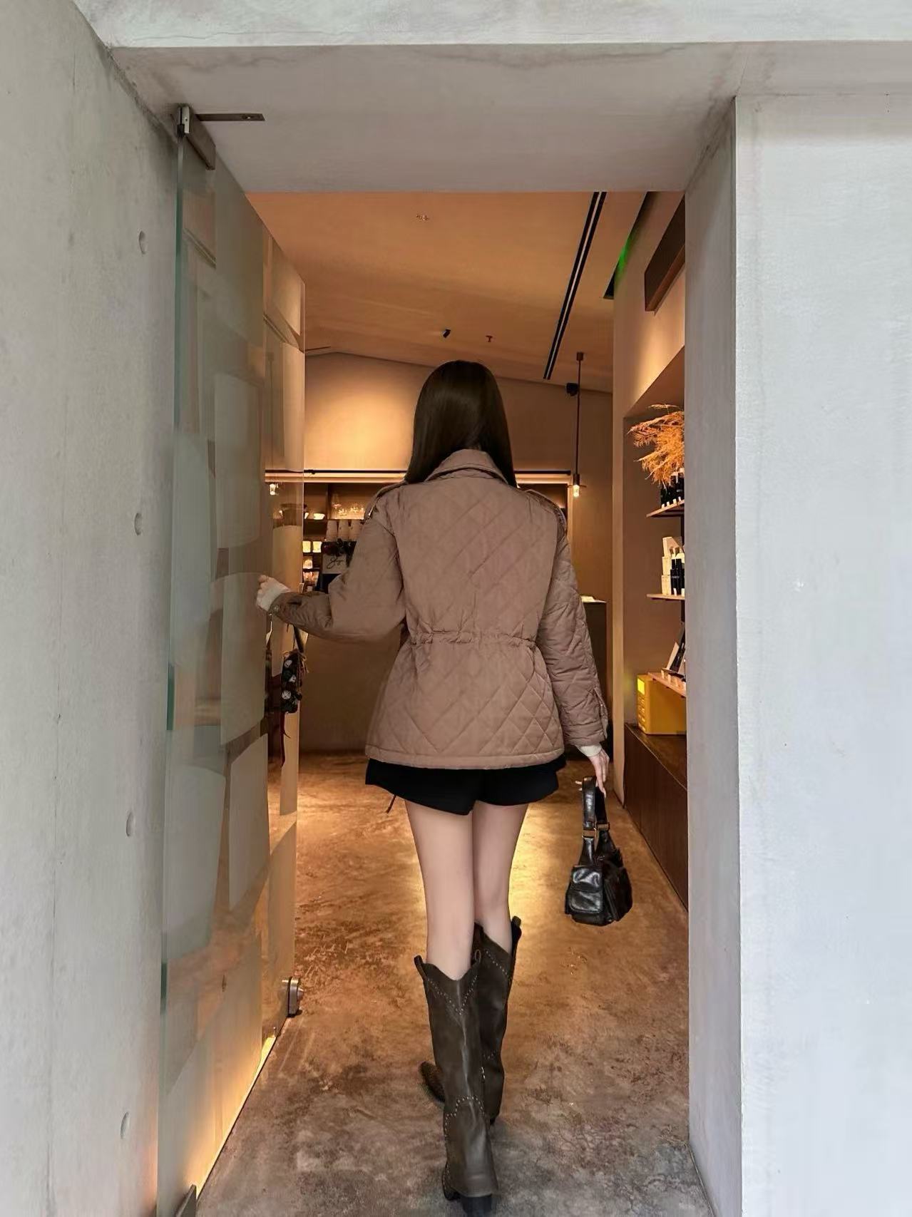 PR4DA チェック柄ドローストリングコットンジャケット【50％割引+送料無料】