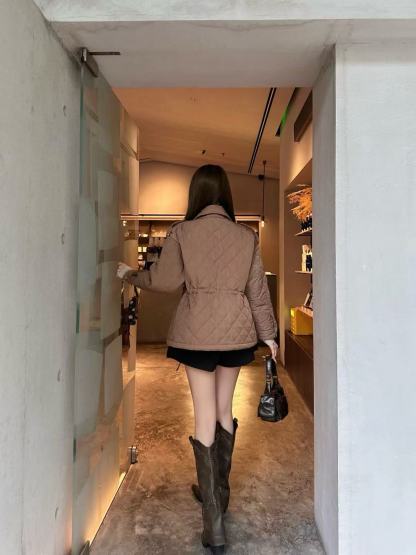 PR4DA チェック柄ドローストリングコットンジャケット【50％割引+送料無料】