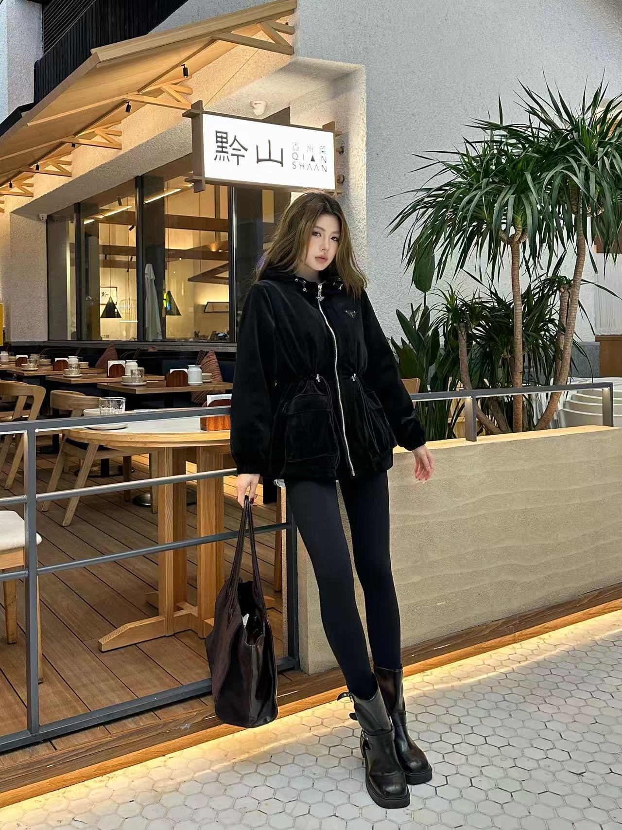 PR4DA 高品質シルクベルベットフード付きジャケット【50％割引+送料無料】