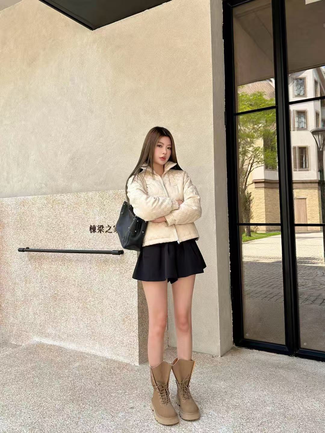 GUCC1 スタンドカラー ジャカード ダウンジャケット【50％割引+送料無料】