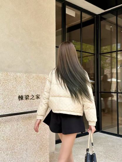 GUCC1 スタンドカラー ジャカード ダウンジャケット【50％割引+送料無料】