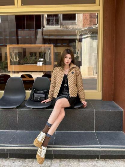 GUCC1 ジャカードダウンコットンジャケット【50％割引+送料無料】