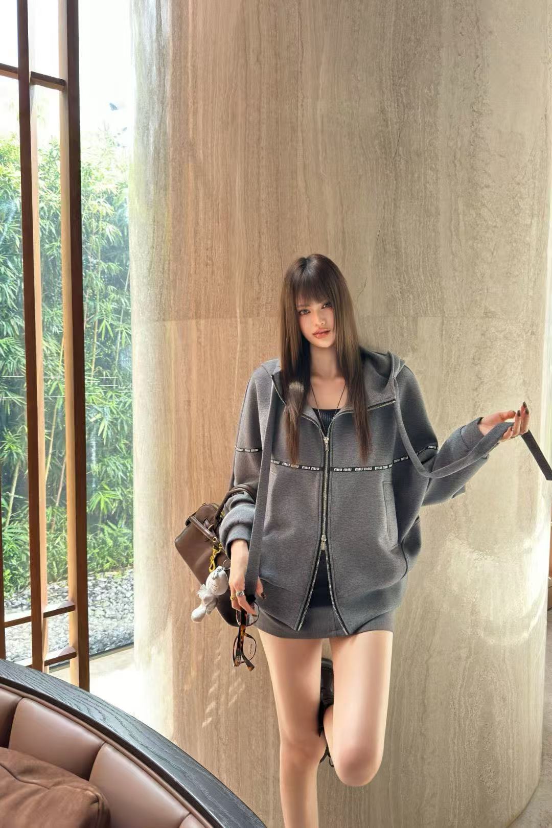 M1UM1U フード付きジッパーカジュアルジャケット【50％割引+送料無料】