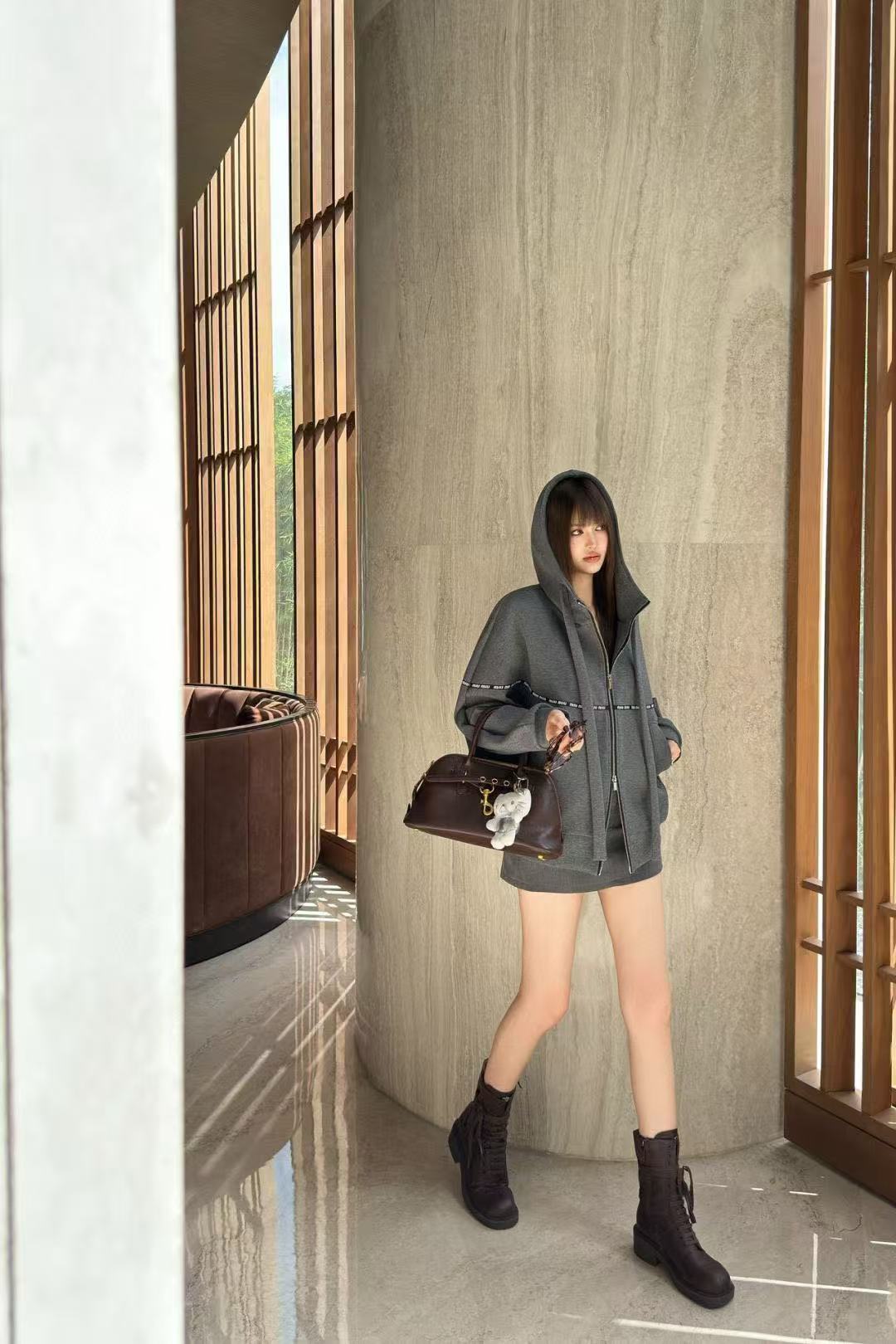 M1UM1U フード付きジッパーカジュアルジャケット【50％割引+送料無料】