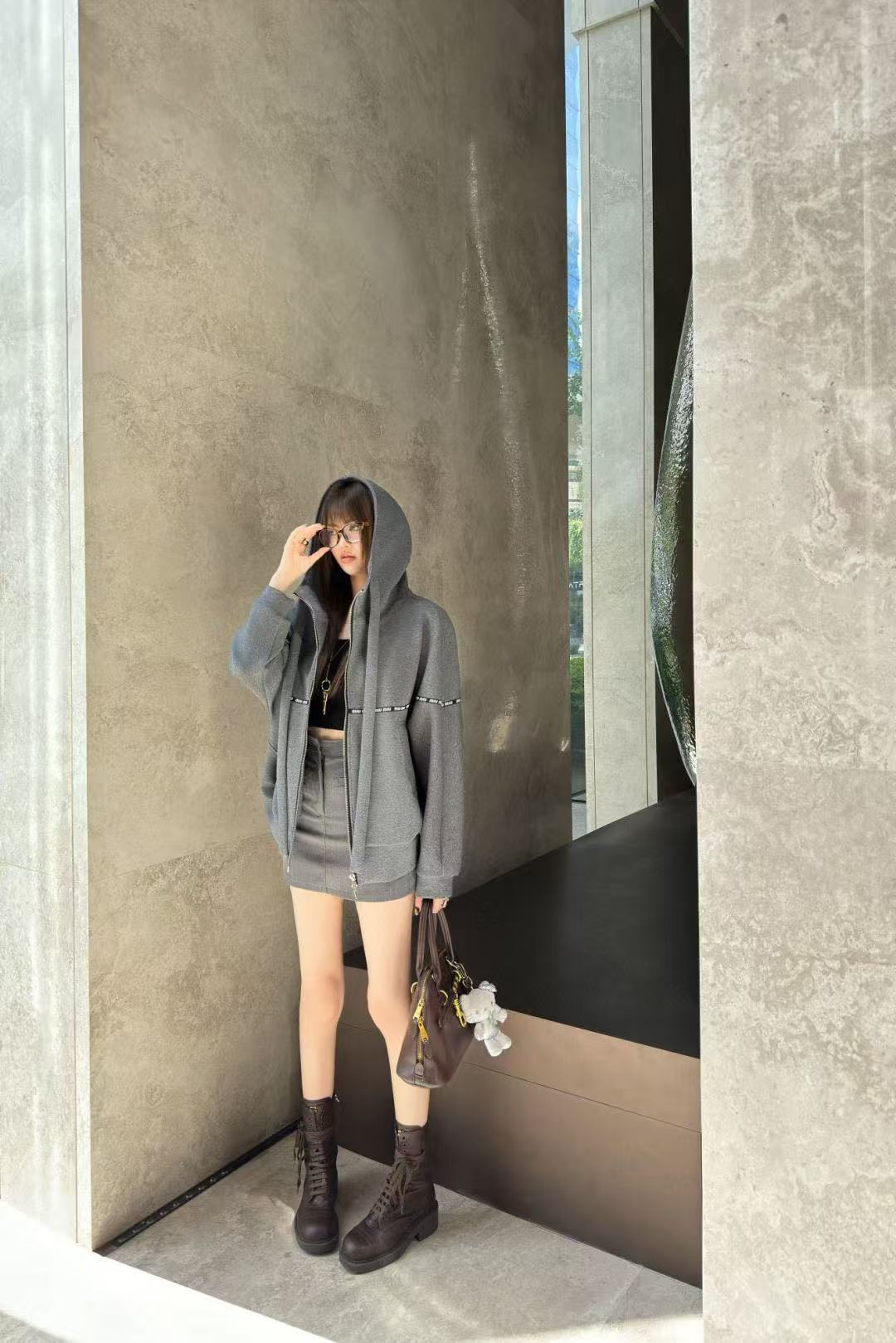 M1UM1U フード付きジッパーカジュアルジャケット【50％割引+送料無料】