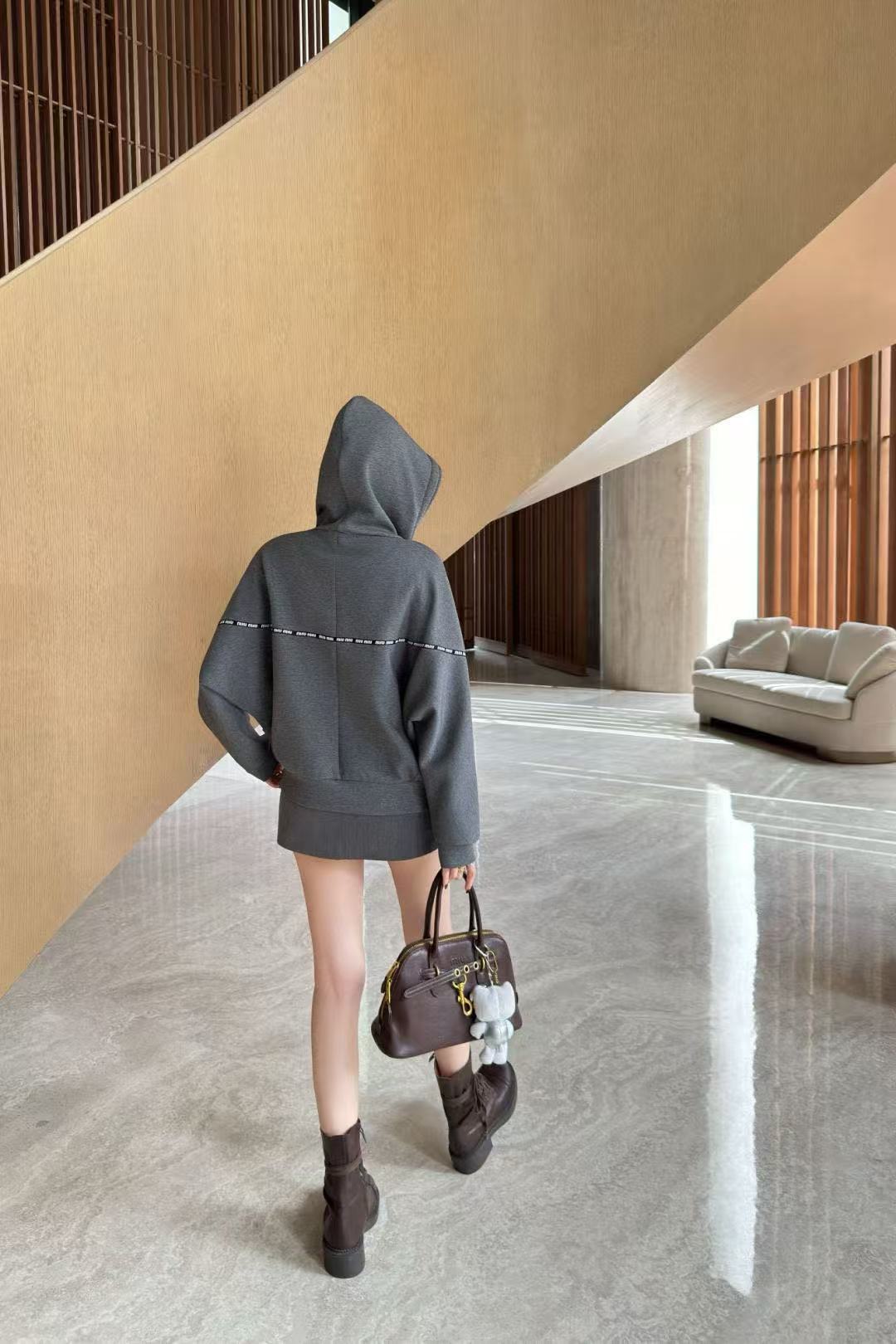 M1UM1U フード付きジッパーカジュアルジャケット【50％割引+送料無料】