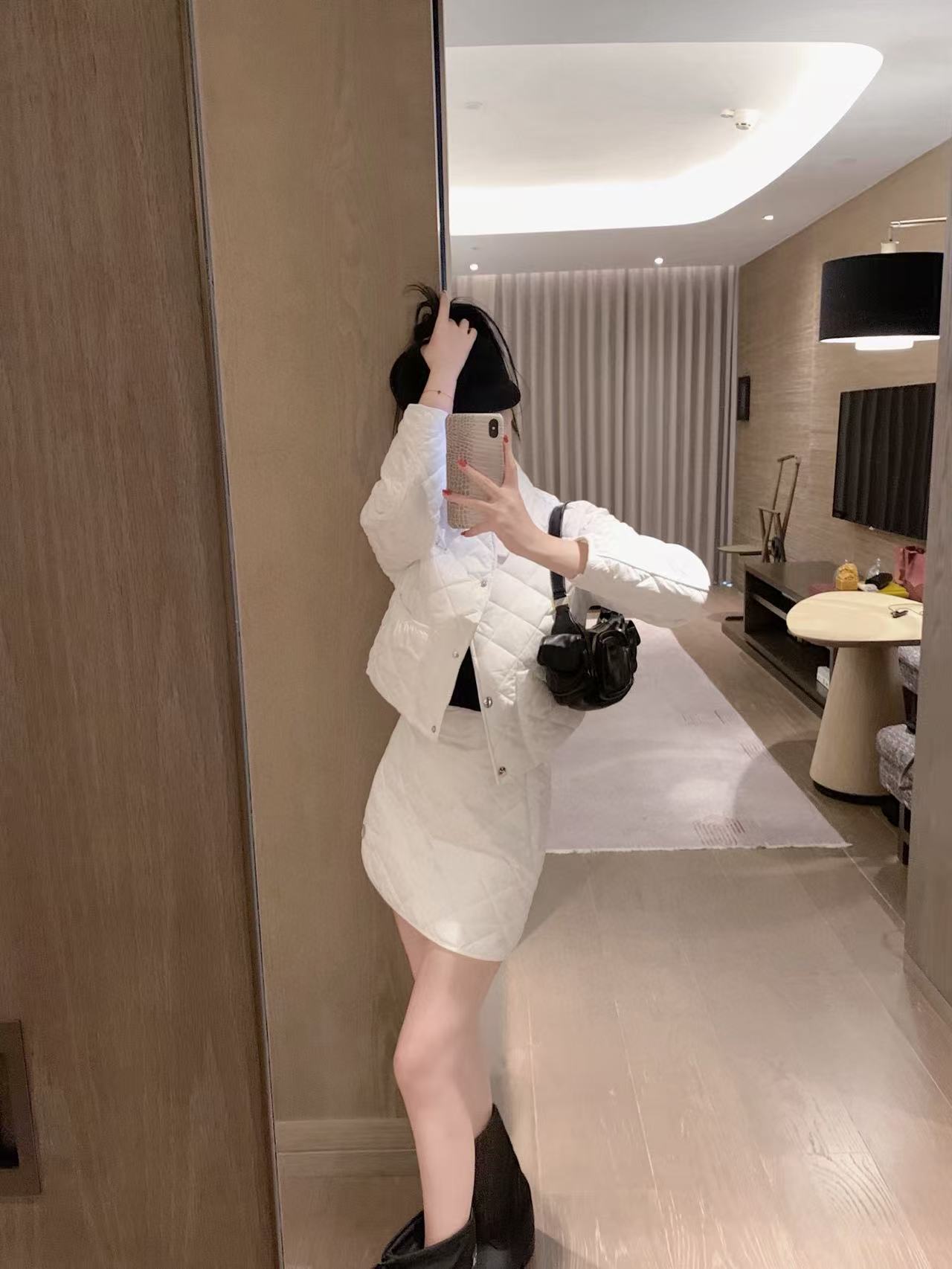 PR4DA チェック柄ジャケット+スカートのツーピーススーツ【50％割引+送料無料】