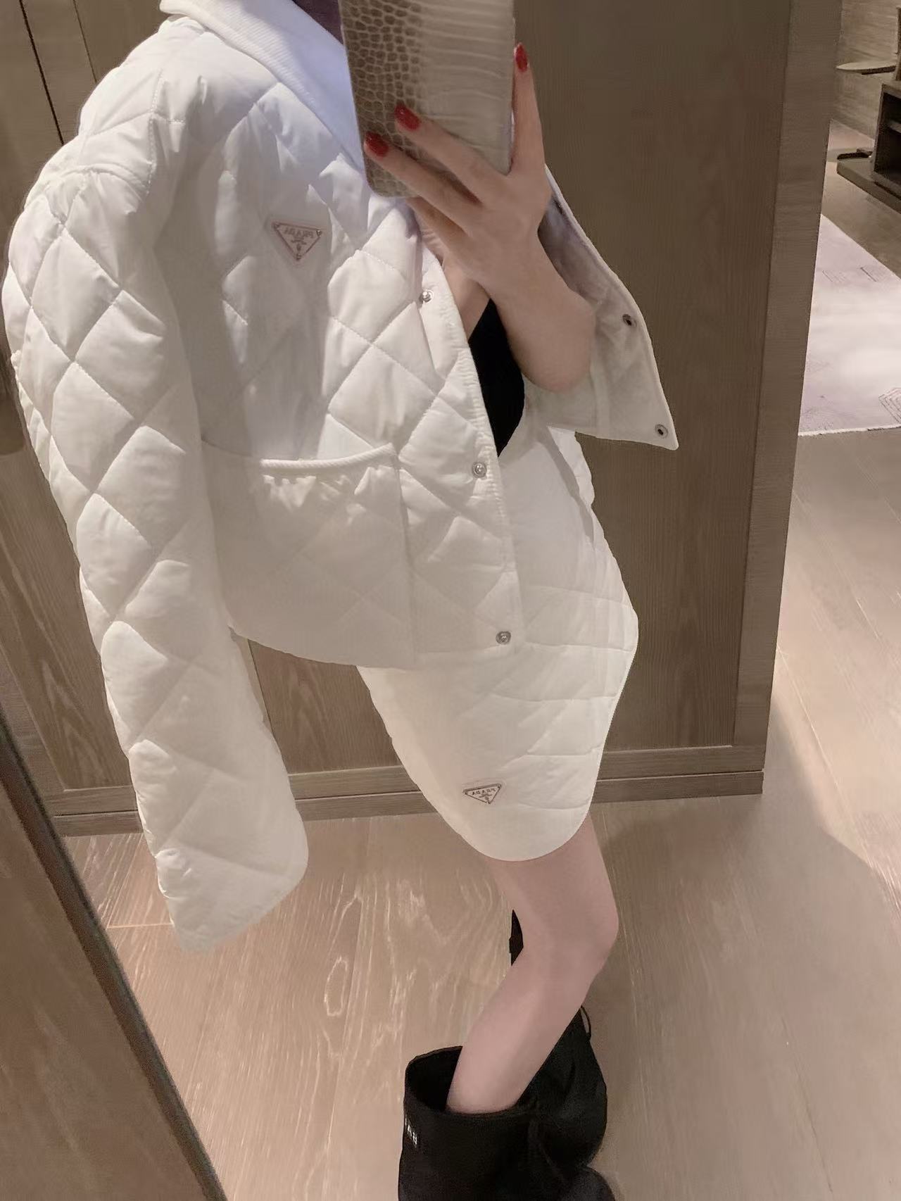 PR4DA チェック柄ジャケット+スカートのツーピーススーツ【50％割引+送料無料】