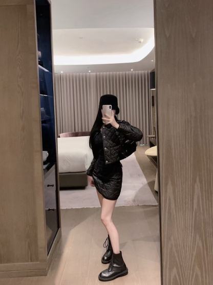 PR4DA チェック柄ジャケット+スカートのツーピーススーツ【50％割引+送料無料】