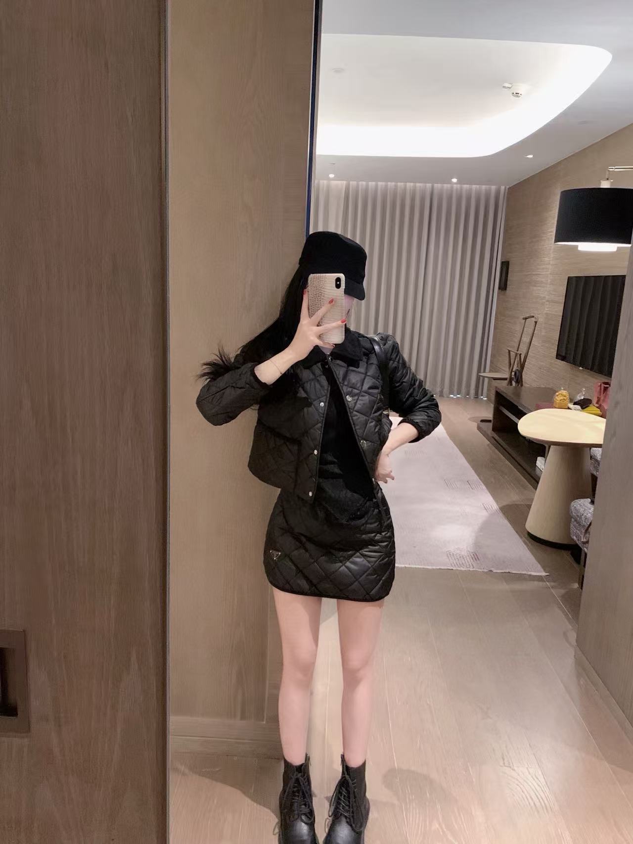 PR4DA チェック柄ジャケット+スカートのツーピーススーツ【50％割引+送料無料】