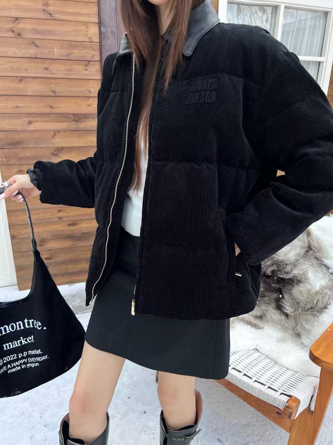 M1UM1U コーデュロイ ダウンジャケット【50％割引+送料無料】