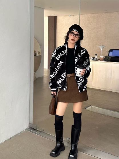 BALENC1AG ラムウール レタード シックコート【50％割引+送料無料】