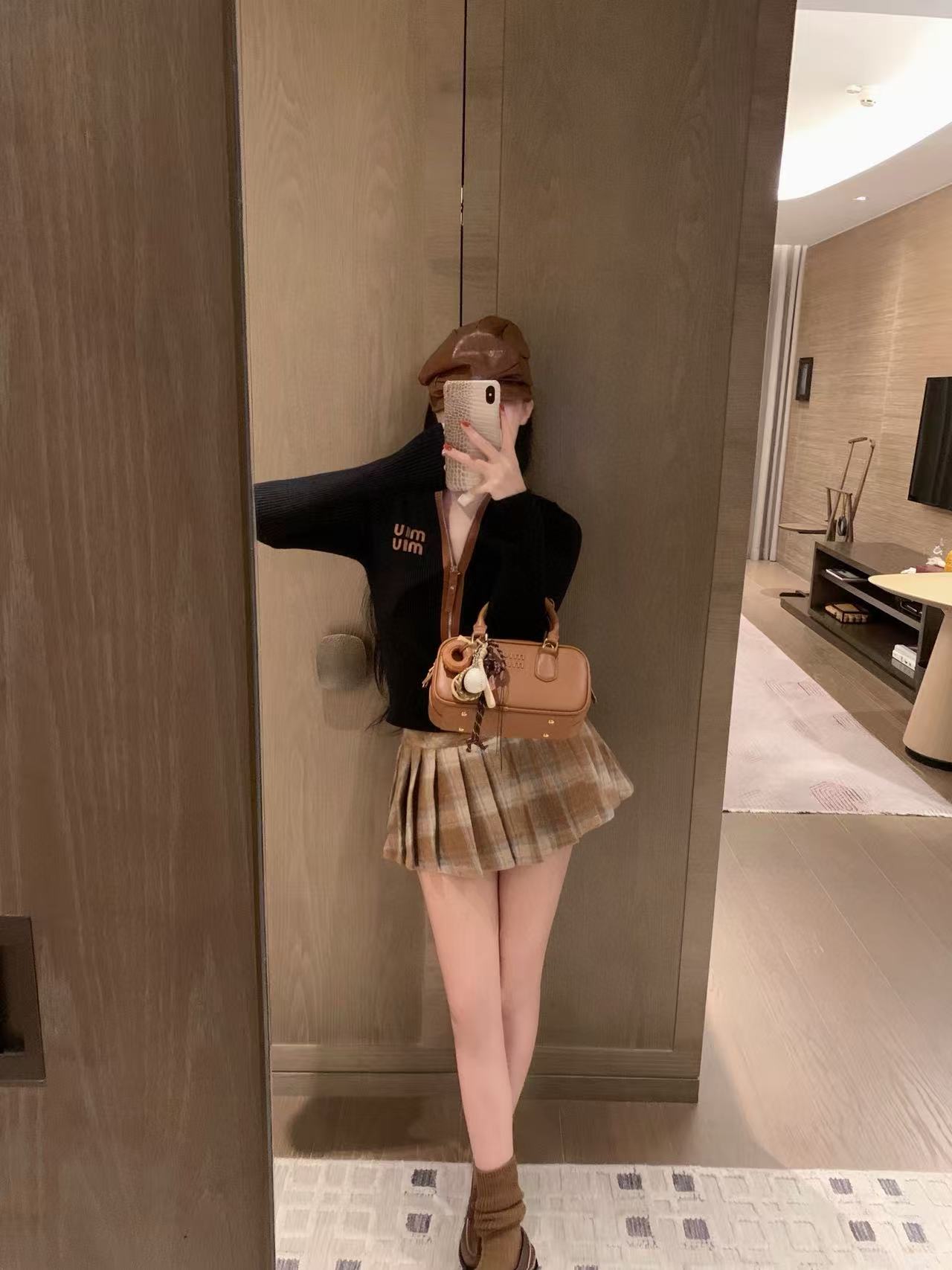 M1UM1U カラーブロック ジップアップ ニットトップ【50％割引+送料無料】